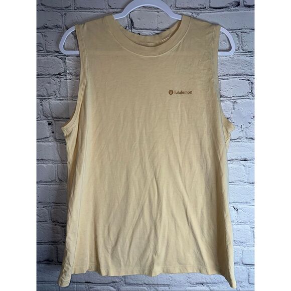 Lululemon All Yours Organic Cotton Tank Top – Women’s Large Light Yellow - Picture 1 of 5